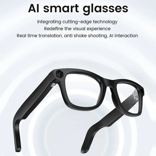 2026 Al Smart Glasses 4K HD Video 800MP Camera WiFi Transfer  Chat GPT VoiceAssistant BT Call with  Charging Case