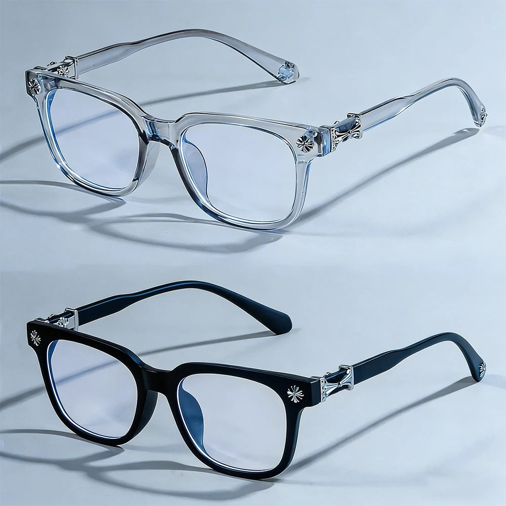 Classic 1Pcs Square Anti Blue Light Glasses For Men And Women Black & Transparent Frame Unisex Computer Wearing Women Glasses